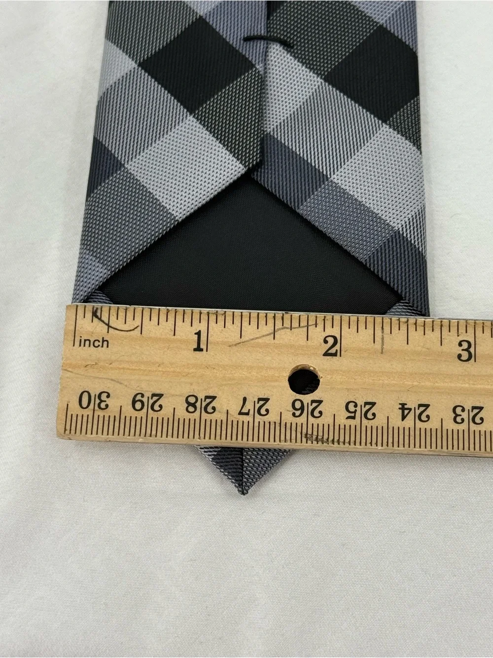 Van Heusen Black and Gray Plaid Men's Tie